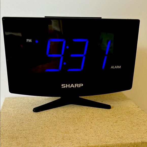 Sharp Other - ⏰ Sharp Digital Alarm Clock with Blue LED Display LARGE font PRICED TO SELL!